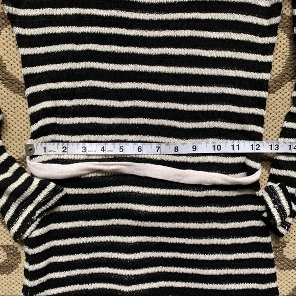 Splendid Striped Tunic Sweater Dress w Waist Tie - Picture 5 of 8